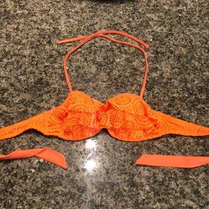 aerie Bikini Top - Orange - Unique Ruffles / Lace